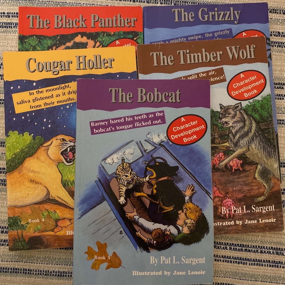 RARE Barney Bear Killer Books 1-5 Pat Sargent Signed book CHARACTER DEVELOPMENT